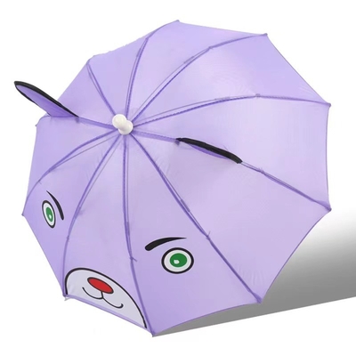 Estilo Especial 170T Tejido de Nylon 11 pulgadas * 10k Paraguas 3D impresos por animales personalizados para niños