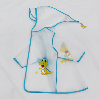 EVA abrigos de lluvia para niños transparente grueso de una pieza largo poncho y zapatos de lluvia conjunto