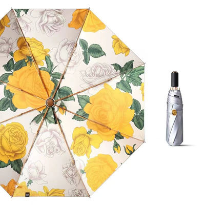 Publicidad del producto Paraguas Item Color Pegamento Paraguas 3 Plegable Plata Titanio Protección UV