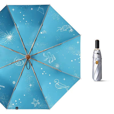 Publicidad del producto Paraguas Item Color Pegamento Paraguas 3 Plegable Plata Titanio Protección UV