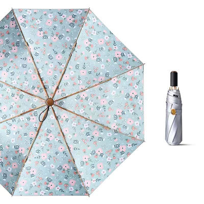 Publicidad del producto Paraguas Item Color Pegamento Paraguas 3 Plegable Plata Titanio Protección UV
