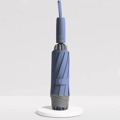 Eje de metal 10K Inverso Sombrinha Impermeable Paraguas Conjunto de regalos corporativos Logotipo personalizado