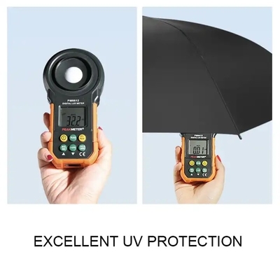 A prueba de viento cápsula plegable personalizada sombrilla de lujo con impresión de logotipo para 27 pulgadas 8k