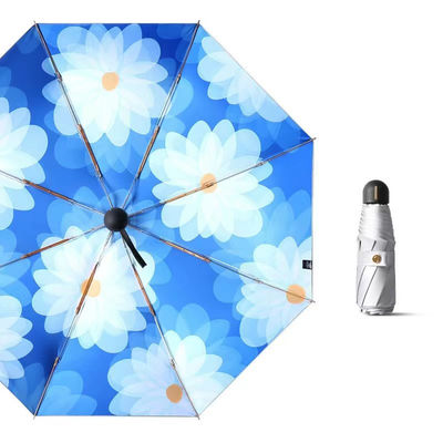 Titanio Plata Victoria-Secret Impresión Paraguas de flores para adultos y regalos corporativos