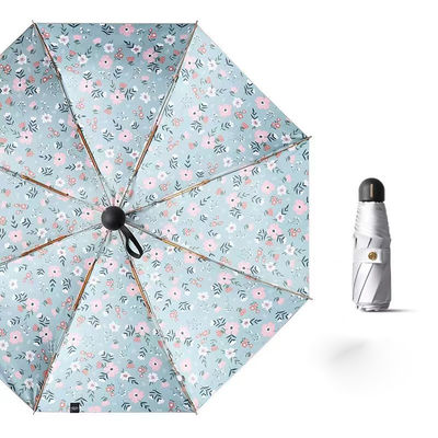 Titanio Plata Victoria-Secret Impresión Paraguas de flores para adultos y regalos corporativos