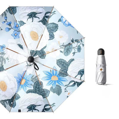 Titanio Plata Victoria-Secret Impresión Paraguas de flores para adultos y regalos corporativos