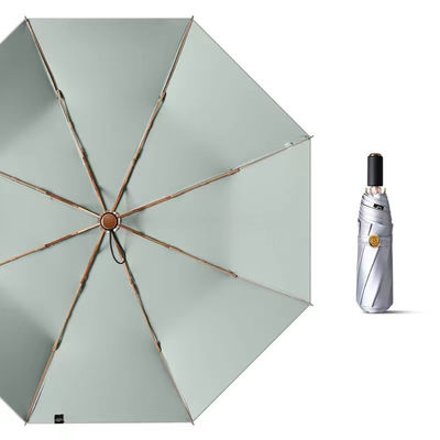 3 Paraguas plegables de titanio de plata para regalos corporativos Protección UV portátil duradera