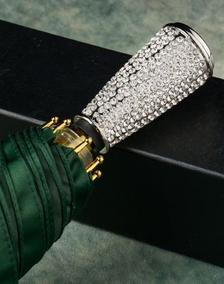 Control manual mango de inserción de diamante 3 sombrillas plegables sombrillas únicas de lluvia para mujeres