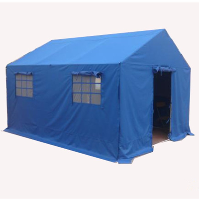 Tienda de campamento de tubo galvanizado espeso para el personal de construcción en el sitio de socorro de desastres