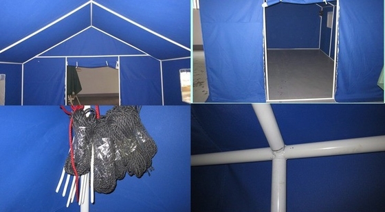 Tienda de campamento de tubo galvanizado espeso para el personal de construcción en el sitio de socorro de desastres