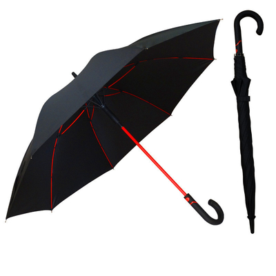 Diseñador de lujo Sports Handle Exclusivo suministro Paraguas de golf de fibra de vidrio rojo para adultos
