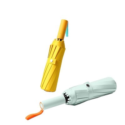 Protección UV 72 costillas 3 sombrillas plegables con colores contrastantes y logotipo personalizado