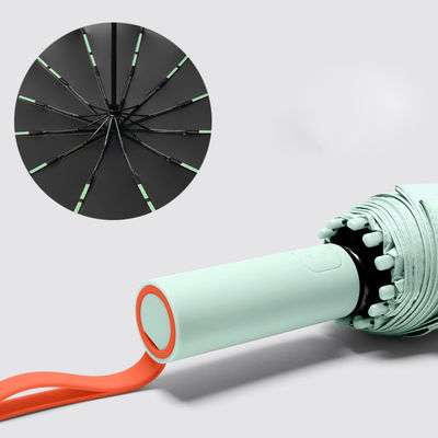 Protección UV 72 costillas 3 sombrillas plegables con colores contrastantes y logotipo personalizado