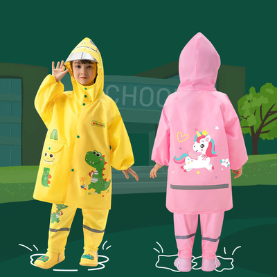 2023 Escuela primaria Abrigos de lluvia infantiles Jardín de infantes Poncho Niños y niñas Traje impermeable