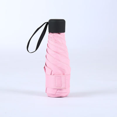 Regalos de negocios Popular Telescópico Paraguas negro con eje de acero 5 plegados Mini bolsillo UV