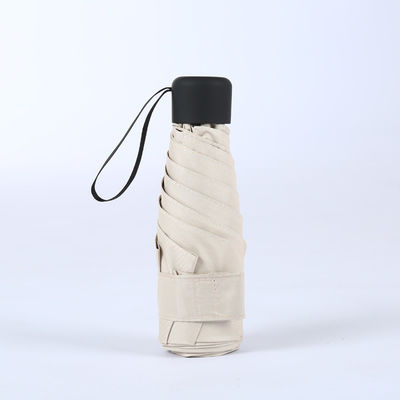 Regalos de negocios Popular Telescópico Paraguas negro con eje de acero 5 plegados Mini bolsillo UV