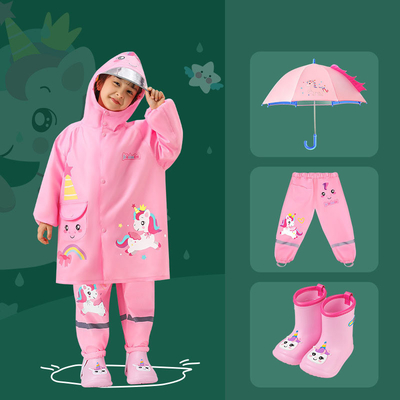 Bata de lluvia de dibujos animados para niños de material de Oxford Color personalizado Diseño de dinosaurio bebé lindo