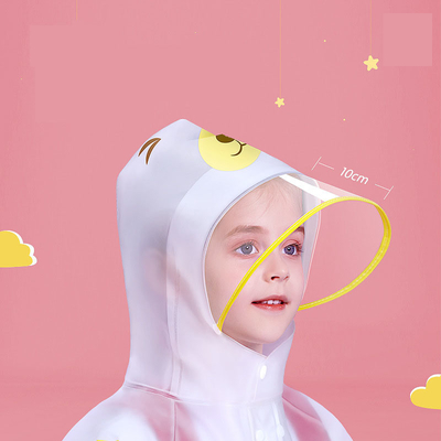 Niños y niñas Poncho de lluvia con bolso escolar 100% tela EVA cuerpo completo resistente al agua