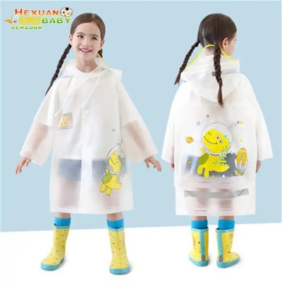 Proteja a sus hijos de la lluvia Ponchos de lluvia reutilizables con capucha y mangas