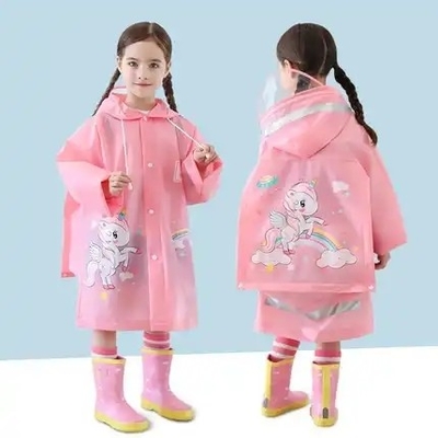 Proteja a sus hijos de la lluvia Ponchos de lluvia reutilizables con capucha y mangas