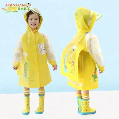 Proteja a sus hijos de la lluvia Ponchos de lluvia reutilizables con capucha y mangas