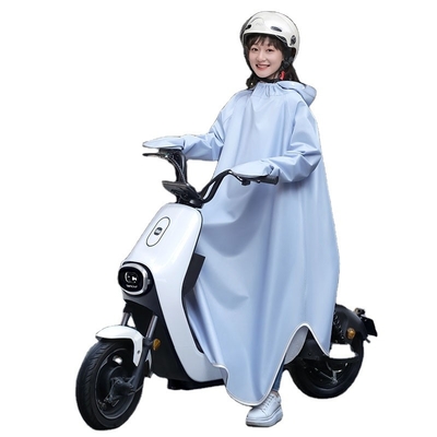 Sin esfuerzo Estilo de los hombres y las mujeres de la bicicleta eléctrica Poncho en 100% de poliéster Pongee