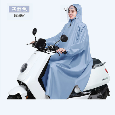 Sin esfuerzo Estilo de los hombres y las mujeres de la bicicleta eléctrica Poncho en 100% de poliéster Pongee