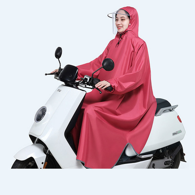 Sin esfuerzo Estilo de los hombres y las mujeres de la bicicleta eléctrica Poncho en 100% de poliéster Pongee
