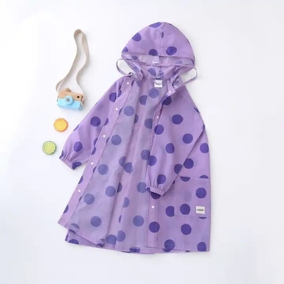 Bata de lluvia de dibujos animados para niñas con ropa de lluvia para una sola persona Estilo poncho para niños Tejido 100% EVA