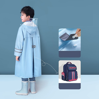 Pantalón de lluvia para excursiones al aire libre de dibujos animados de poliéster para niños Abrigos de lluvia de una pieza con logotipo personalizado