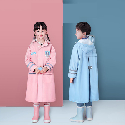 Pantalón de lluvia para excursiones al aire libre de dibujos animados de poliéster para niños Abrigos de lluvia de una pieza con logotipo personalizado