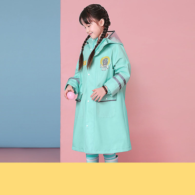 Pantalón de lluvia para excursiones al aire libre de dibujos animados de poliéster para niños Abrigos de lluvia de una pieza con logotipo personalizado