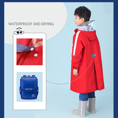 2023 Abrigos de lluvia para niños Escuela primaria para niños Ropa impermeable con bolso y poncho