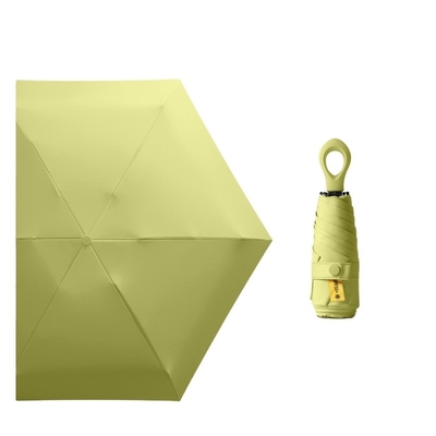 6 cápsulas plegables sombrilla solar mini compacta portátil protección UV sombrilla plegable femenina