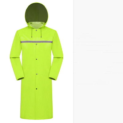 Hombres y mujeres Protección del trabajo Tejido de Oxford abrigo de lluvia reflector largo con logotipo personalizado