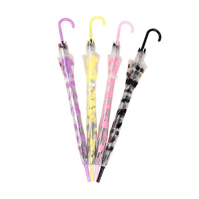 Paraguas transparente automático con logotipo personalizable todo en una función 21 pulgadas * 8k