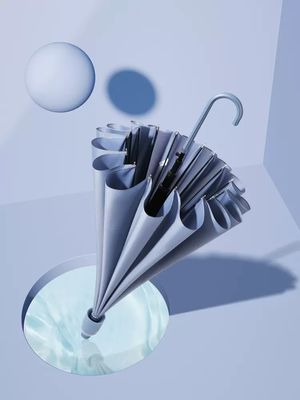 190T Pongee Density Impresión Logotipo de mango largo Paraguas recto para regalos de negocios