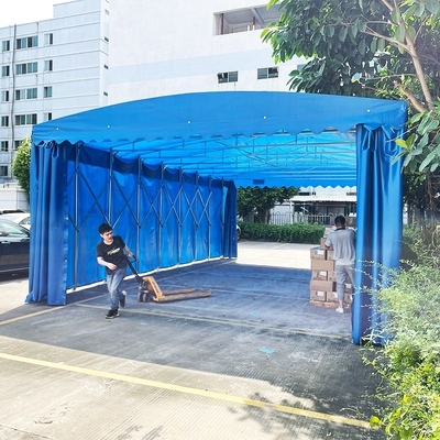 Tenda de campamento de impresión de PVC personalizada para protector solar al aire libre y maleza en condiciones de viento