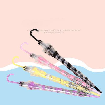 Creativo Paraguas transparentes Manija de plástico poste recto Automático de publicidad Regalo