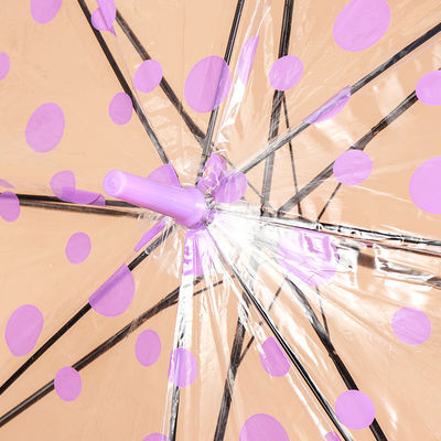 Creativo Paraguas transparentes Manija de plástico poste recto Automático de publicidad Regalo