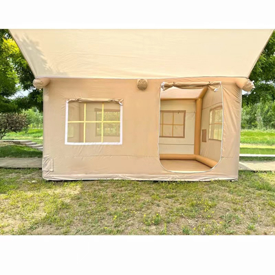 Tienda de cabina de lona grande para turistas de aire inflable de tela de Oxford para acampar en el exterior con la familia