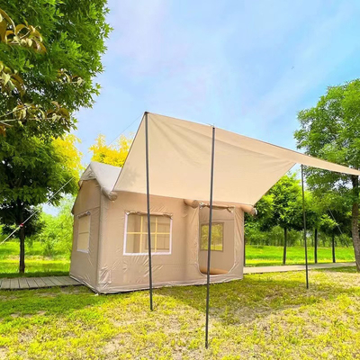 Tienda de cabina de lona grande para turistas de aire inflable de tela de Oxford para acampar en el exterior con la familia