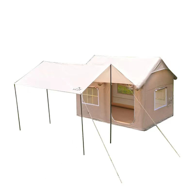 Tienda de cabina de lona grande para turistas de aire inflable de tela de Oxford para acampar en el exterior con la familia