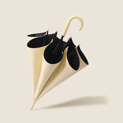 Simples y práctico personalizado 190T Pongee Tejido Paraguas con Diseño de mango largo