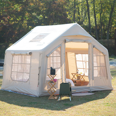 Gran tela Glamping Cabin Tiendas de campaña Awnings y traje incluido para la vida al aire libre espacioso