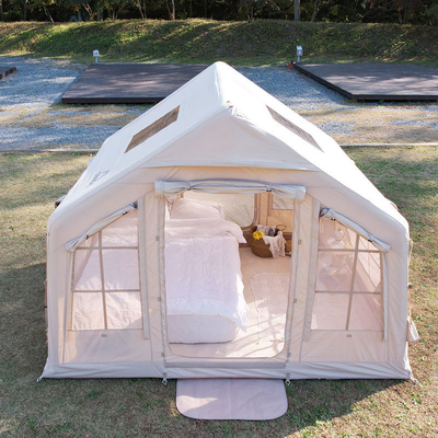 Gran tela Glamping Cabin Tiendas de campaña Awnings y traje incluido para la vida al aire libre espacioso