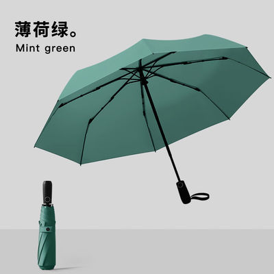 Todo en uno Paraguas totalmente automático Protector solar Paraguas de doble plegado Publicidad