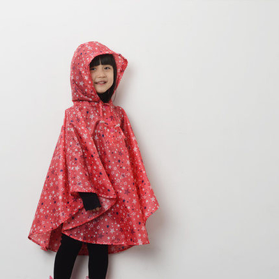 Mochila de jardín de infantes para niños y niñas Imprimir estrellas Capa delgada Polímero de lluvia