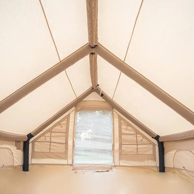 Camping al aire libre Tenda de túnel de inflado de aire familiar con bomba en diseño portátil blanco