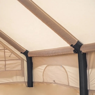 Camping al aire libre Tenda de túnel de inflado de aire familiar con bomba en diseño portátil blanco